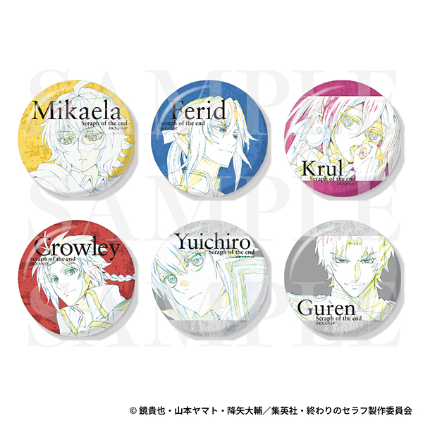 WIT_STUDIO's tweet photo. ⚡MEGA POP UP STORE 商品情報⚡
◆◆━━━━━━━━━━━━━━━━━━━━━━
TVアニメ『終わりのセラフ』
〇WIT STUDIO缶バッジコレクション 終わりのセラフ
各3,300円（税込）
━━━━━━━━━━━━━━━━━━━━━━◆◆
大好評だった人気商品が復刻！
もう一度手に入れるチャンスをお見逃しなく！

📍I.G ＆ WIT Anime Studio Store
MEGA POP UP STORE in ツリービレッジ
2026年10月30日(金)～11月16日(月)
https://t.co/JHuT7SHYXS

#終わりのセラフ