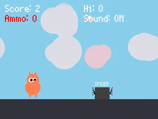La-Fluff-Puff Skedaddle: An "endless runner" game where you jump over obstacles and shoot UFOs.