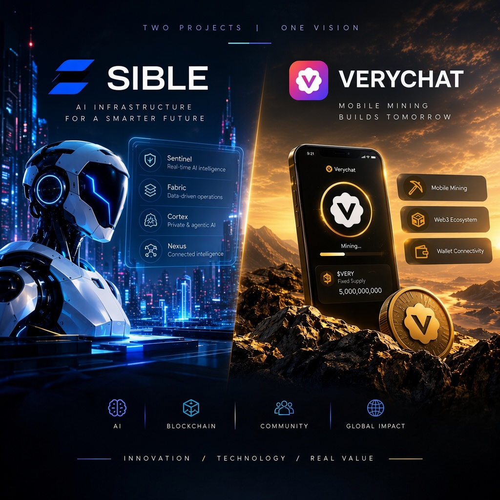 LeftRw32444's tweet photo. 🚀 IN WEB3, VISION IS IMPORTANT BUT EXECUTION IS EVERYTHING!

Many projects attract people by promising unique concepts and ambitious plans. However, over time, only those who deliver on their words will gain the trust of the community 👀

Today I want to introduce you to two promising projects that caught my eye 👇

🔷 1. SIBLE NETWORK (@SibleNetworkAI)

Sible aims to build an Operating System for the AI World through concepts such as AI, blockchain, and decentralized infrastructure.

The network is composed of key elements such as #Sentinel, real-time global intelligence, #Fabric, data-driven operations, #Cortex, AI models and agents, and #Nexus, connected intelligence.

The overall roadmap is quite ambitious as they plan to create a blockchain, AI marketplace, and global KYC.

But as always, time will show if their plans will transform into reality 💯

⛏️ Haven't joined yet? Start mining $SIBLE 👇

🔗 https://t.co/TsODIHL4ic

🎟️ Referral code: fabricerw

🟡 2. VERYCHAT NETWORK (@verylabs)

If you missed the Pi Network rush, then stay tuned because VeryChat is positioning itself as the next big thing in Web3 space.

The company is developing a social and Web3 ecosystem around the $VERY token, with a number of products including the blockchain platform VeryChain.

💜 Here are some reasons to pay attention:

✅ Mining right from your mobile device

✅ 10,000,000,000 $VERY total supply

✅ 5,100,000,000 $VERY for the community

✅ The blockchain ecosystem of VeryChain

✅ Partnerships with major exchanges such as OKX and Bithumb

📲 Join VeryChat here and mine daily 👇

 https://t.co/uxXr9xh39q

🎟️ Referral code: lefthanderrw

💬 Join our Telegram community:

https://t.co/tstkjiQJLJ

Two projects, two different approaches, and one important question: WHO WILL MAKE IT BIG? 🔥

Stay tuned and track the developments of both projects and see for yourself if vision and execution meet. Only time will tell which of the two projects will deliver on its words 💯

#SIBLE #SibleNetwork #VeryChat #VERY #Web3 #AI
