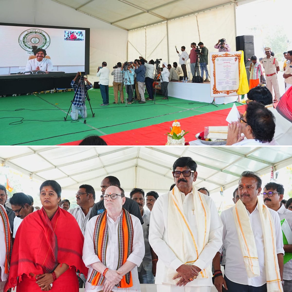 AnamReddy_TDP's tweet photo. ఆత్మకూరు పట్టణ అభివృద్ధిలో మరో కీలక ముందడుగు పడింది! జాతీయ రహదారి–67 నుంచి ఆత్మకూరు బైపాస్ వరకు రూ. 8.91 కోట్లతో గతంలో రెండు వరుసలుగా ఉన్న రహదారిని, మధ్యలో డివైడర్‌తో పాటు సెంట్రల్ లైటింగ్, బ్యూటిఫికేషన్‌తో అత్యంత సుందరంగా నాలుగు వరుసల రహదారిగా అభివృద్ధి చేయడం జరిగింది.

ఈ ‘వాయుపుత్ర మార్గ్’ బైపాస్ రహదారిని రాష్ట్ర ఉప ముఖ్యమంత్రి గౌరవ శ్రీ కొణిదల పవన్ కళ్యాణ్ గారు అమరావతి నుంచి వర్చువల్ విధానంలో శిలాఫలకాన్ని ఆవిష్కరించి ప్రజలకు అంకితం చేయడం ఎంతో సంతోషం. ఈ సందర్భంగా ఆత్మకూరు అభయాంజనేయ స్వామి ఆలయంలో శ్రీ పవన్ కళ్యాణ్ గారి పేరుతో ప్రత్యేక పూజలు నిర్వహించి, వేద పండితులు మరియు నా కుమార్తె లీలా కైవల్య రెడ్డి, స్థానిక మహిళలు అయోధ్య శ్రీరాముని ప్రతిమను, ప్రసాదాలను అందజేయడం జరిగింది.

మన ప్రాంత చిరకాల కోరికను నెరవేర్చడంలో సహకరించిన గౌరవ ముఖ్యమంత్రి శ్రీ నారా చంద్రబాబు నాయుడు గారికి, డిప్యూటీ సీఎం శ్రీ పవన్ కళ్యాణ్ గారికి మరియు ఆత్మకూరు ప్రజానీకానికి హృదయపూర్వక ధన్యవాదాలు. 

#AnamRamnarayanaReddy 
#Atmakuru 
#VayuputraMarg 
#PawanKalyan
#cmchandrababunaidu
