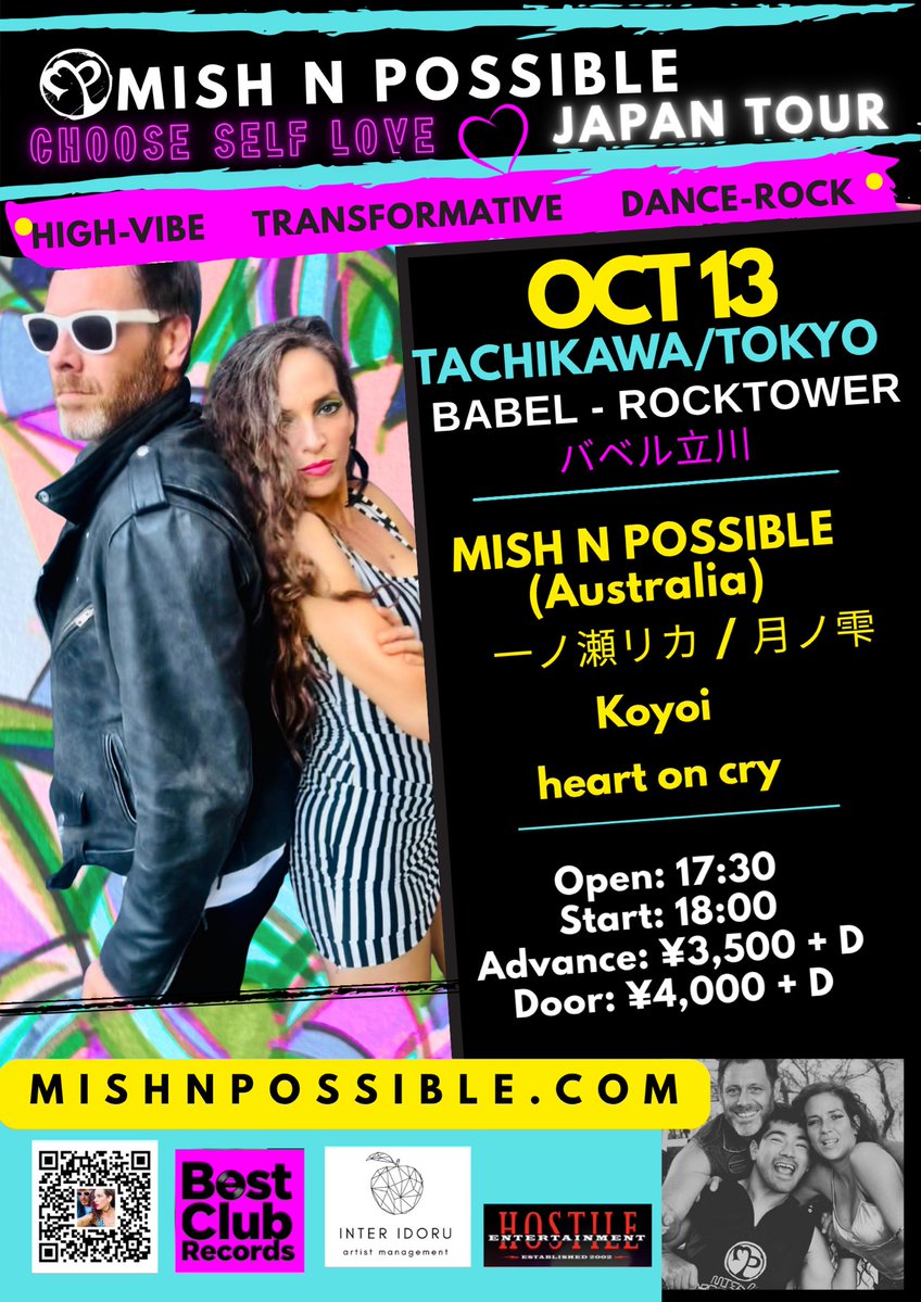 MishShell3's tweet photo. Tonight we play our last show on our Choose Self Love Japan Tour at Tachikawa BABEL ✨🎸

Tickets are available to livestream the gig from anywhere in the world, link in comments.  Approximately $35 Aussie dollars. 🎸✨🩷

#MishNPossible
#ChooseSelfLove
#JapanTour2026 https://t.co/hG2A8fBR40