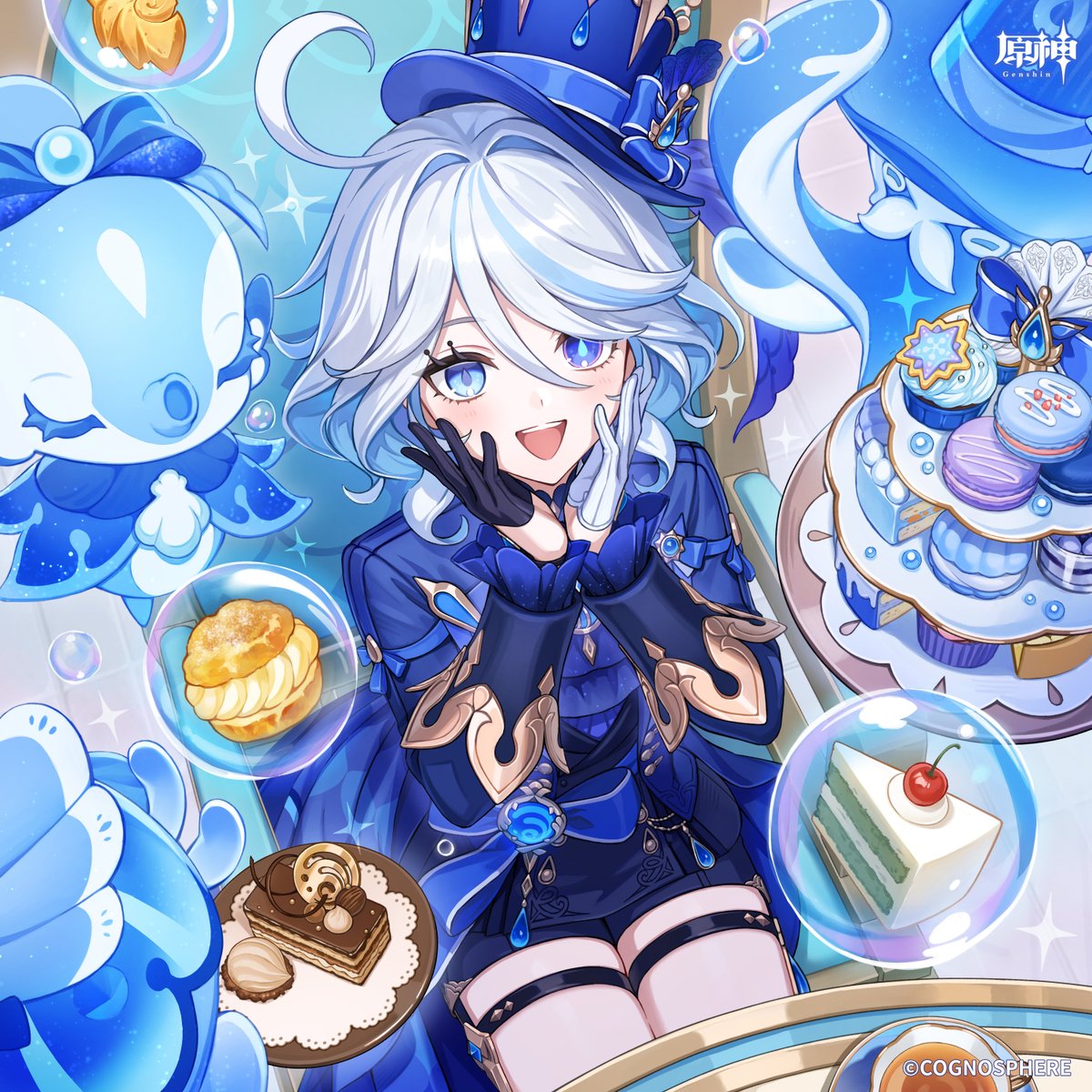tokki_517's tweet photo. 「原神」にて【フリーナ生誕祭2025】 のイラスト担当させていただきました。お誕生日おめでとうございます！🎉
#原神 #GenshinImpact https://t.co/jgsPcICC3A