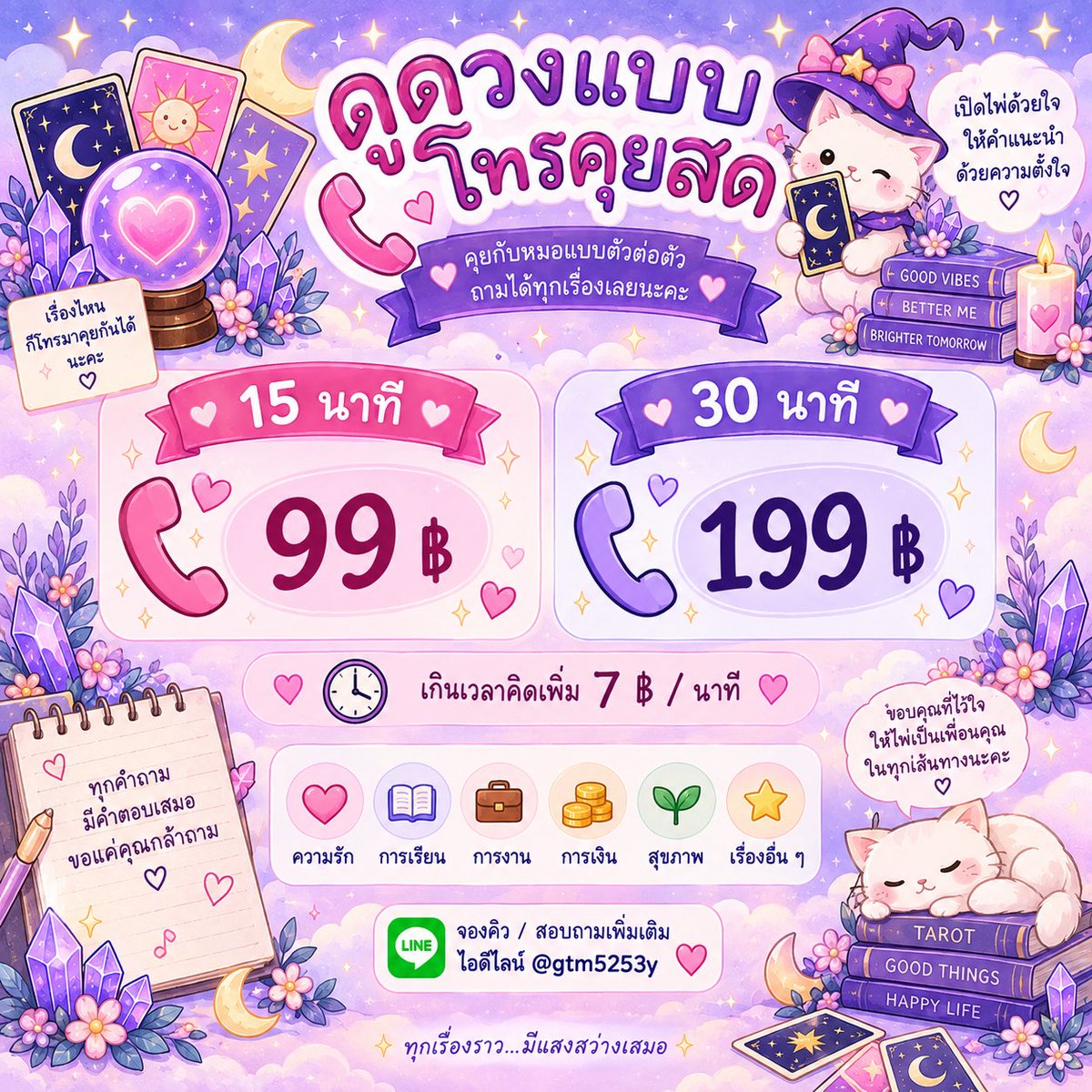 dooduangM's tweet photo. 🌙 ดูดวงกับมูนมูน 🐰
เริ่มต้นเพียง 18฿ ✨
ถามได้ทุกเรื่องที่ค้างคาใจ
ตอบตรงตามหน้าไพ่ คิวว่างนะคะ 💜
#ดูดวง #ดูดวงความรัก 1 https://t.co/kmX3M2LtzT