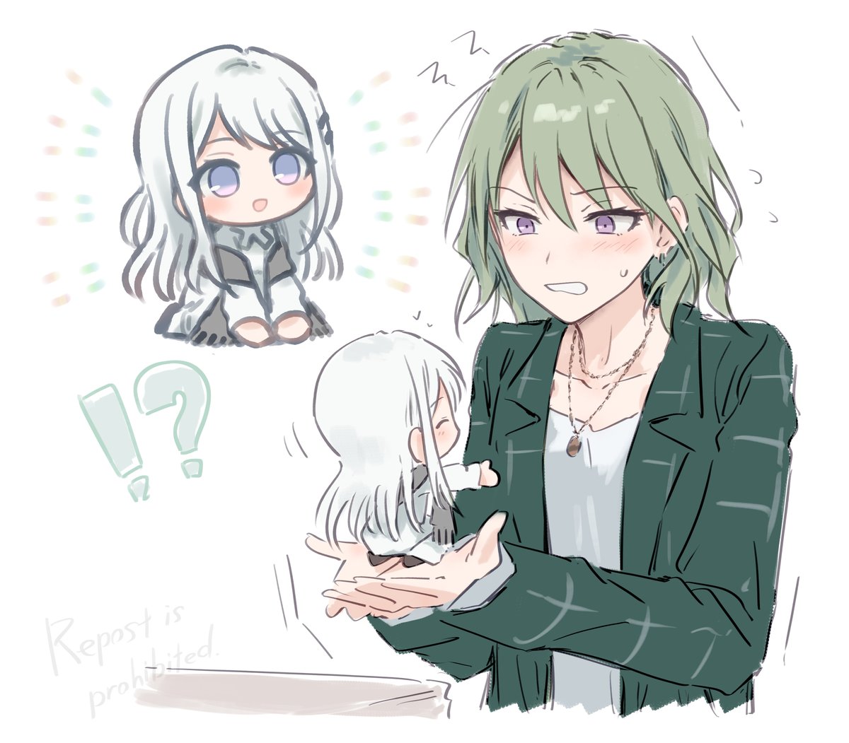 Bullfalk's tweet photo. 伊沢なつめさんと小さい汐見蛍さん https://t.co/co4VK8iCMC
