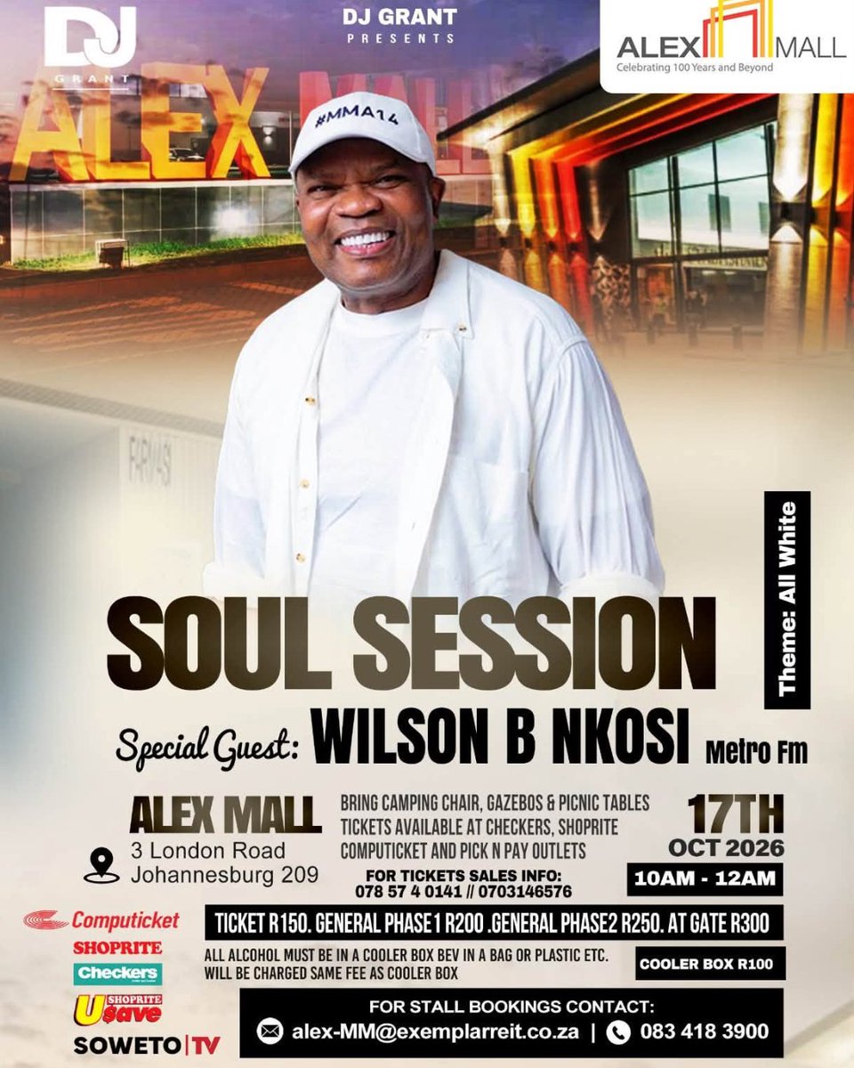 Computicket's tweet photo. ๐ท๐ท ALEXANDRA, WHO'S IN?
It begins as grown folks musicโฆ until somebody starts singing along. ๐๐ฅ
Tag the ONE person you're dragging along! ๐๐พ
๐ https://t.co/bLOgeVoycD
๐ Alexandra
๐๏ธ 17 Oct
๐ฐ From R250
#AlexMallSoulSession #Soul #Alexandra #Gauteng #SoulSA #Computicket https://t.co/9A23ACQWWL