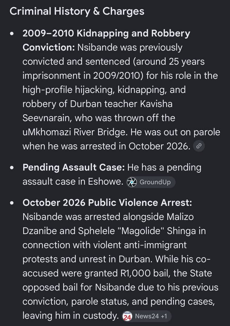 AfricaisBlack's tweet photo. This is a leader protected by the ringleaders of a violent mob. They claim to be "protecting the people of South Africa and women" from foreign criminals. https://t.co/k1OVPIdurT