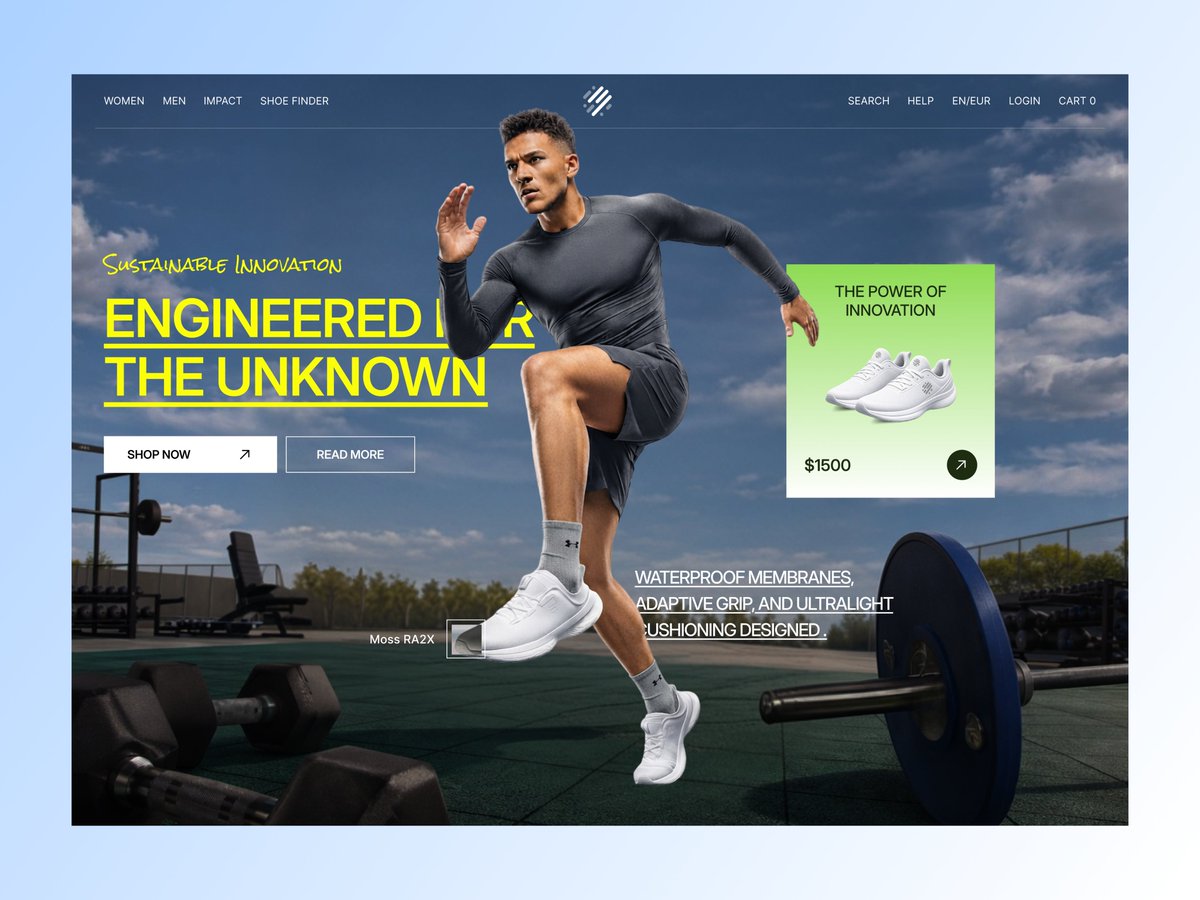 arifdesigned's tweet photo. Sportswear Landing Page Design https://t.co/pWjL6bvM6v