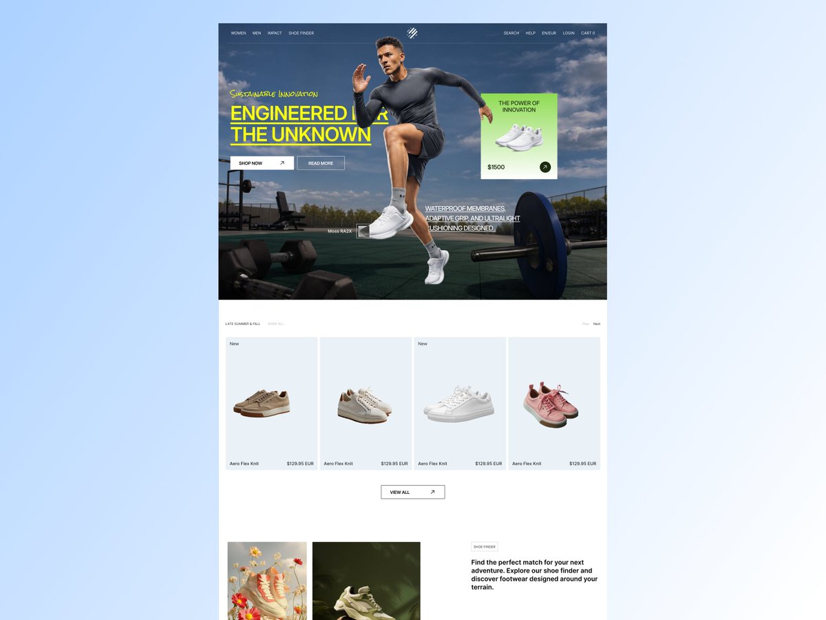 arifdesigned's tweet photo. Sportswear Landing Page Design https://t.co/pWjL6bvM6v