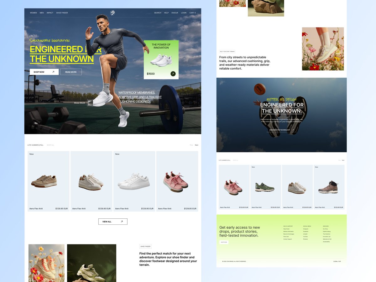 arifdesigned's tweet photo. Sportswear Landing Page Design https://t.co/pWjL6bvM6v