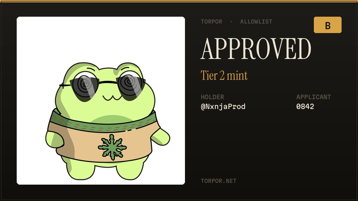 torpor_si's tweet photo. Decision made. @NxnjaProd is in at tier two, supply permitting.

https://t.co/yLjKO2TgWY https://t.co/cKAF1z5mVI