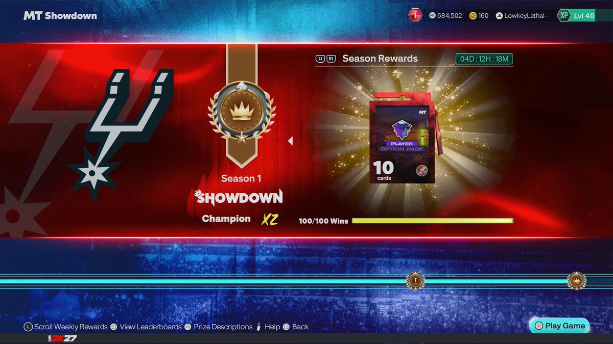 LowkeyLethal24's tweet photo. Season mostly complete, I have enough Dark Matters to exchange for Vince but no Pixel Cuts and only 7.5k after buying Lebron so will just wait until I can exchange Ewing and the level 40 non-pro-pass reward, unless the next exchange is better https://t.co/8hg6x5CduV