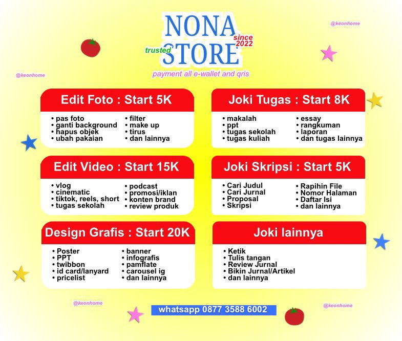 konoimupp's tweet photo. ⭐️ jasa edit canva, poster banner wisuda sempro, proposal, makalah, rapihin file, ppt, jurnal, manuskrip, design, motlet, cv ats, joki ketik, joki tugas, edit video, dikerjakan dan bisa selesai malam ini, jika berminat bisa langsung wa ke bio aku

#zonauang 7192030 https://t.co/7DRBQB893j