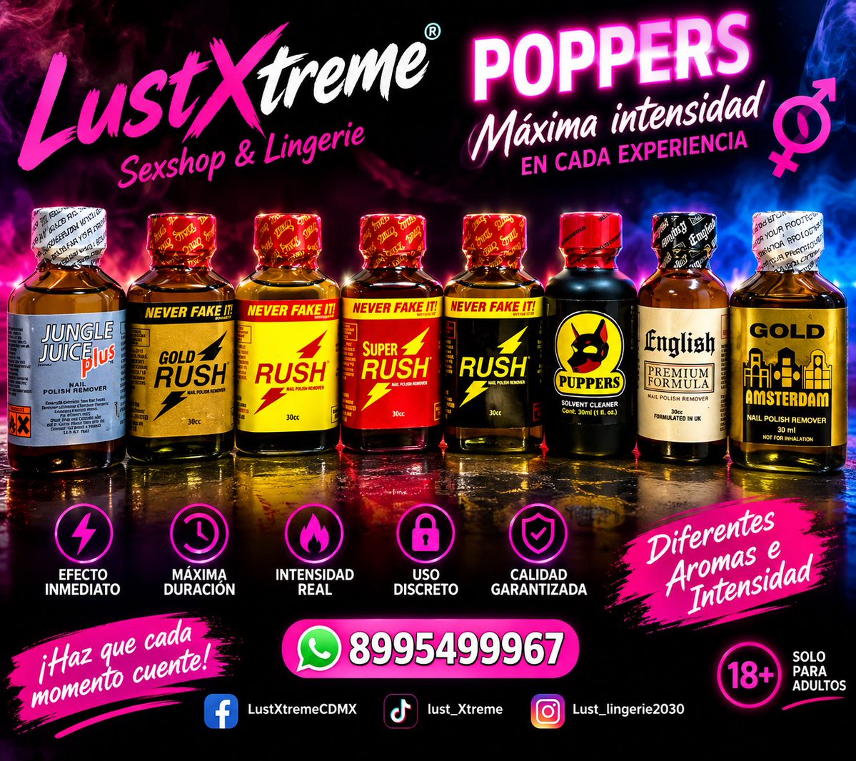 LustXtremeCDMX's tweet photo. LustXtreme Sexshop ‼️
Poppers 30ml
Contáctanos y pide CATALOGO😃
📱📱📱8995499967📱📱📱
#poppers #popperscdmx #gay
#cruising #cruisingmexico #pride
#cdmx #lunesdemorboyprovocación 
@Lust_2030 https://t.co/LFX2ZGtvlL