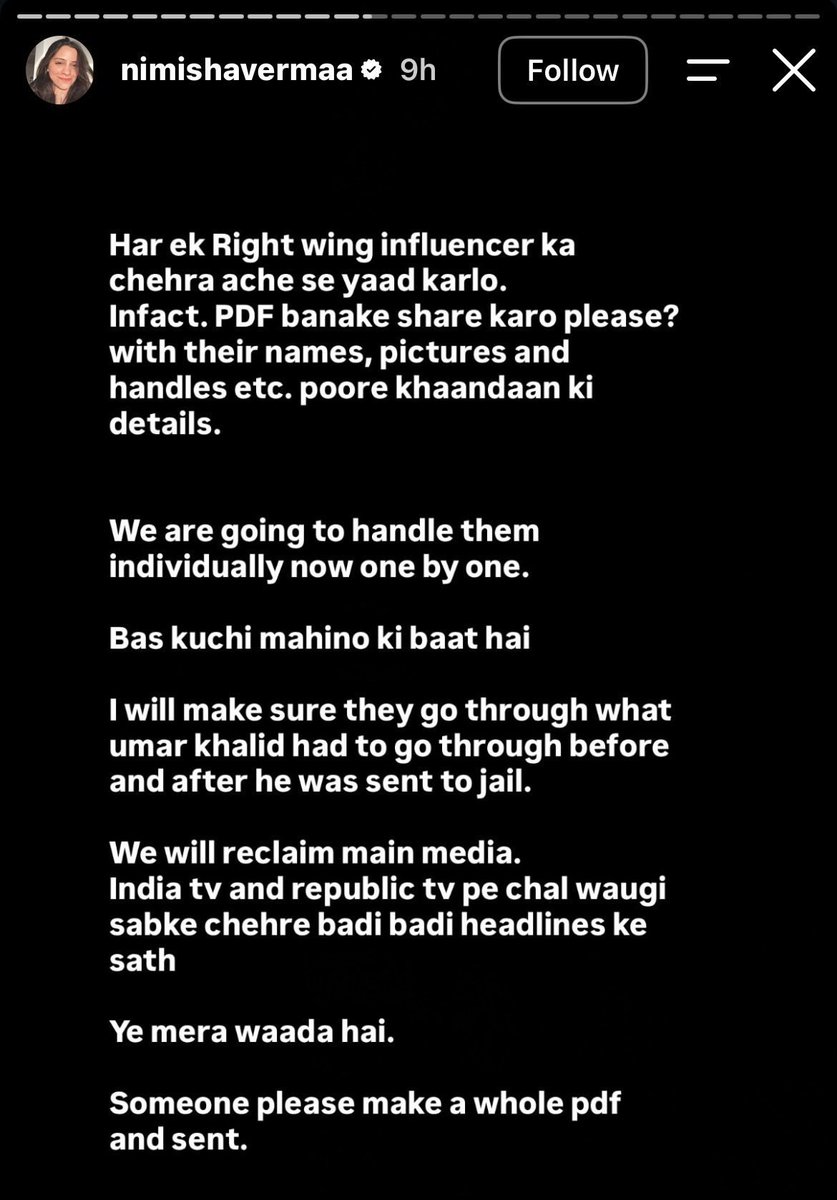 Anviksha_'s tweet photo. She is openly planning genocide and threatening to leak people’s and their families’ private information simply because they oppose her ideology.

@DelhiPolice , this is a serious cause for concern. https://t.co/hWH2Dtxc6z
