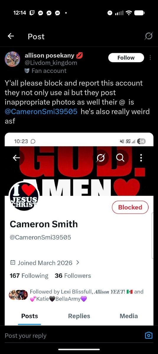 CameronSmi39505's tweet photo. @LivDomSupremacy apologize for this and I'll leave you alone just apologize for attacking me and I won't mess with you again just apologize https://t.co/rRvt5g2xjx