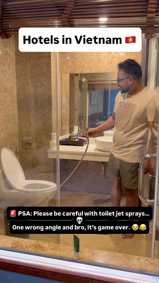 tugbaerdoan's tweet photo. Vietnam travel tip: test the jet spray pressure first. Your private parts will thank you later. https://t.co/pljJVw9ZX6