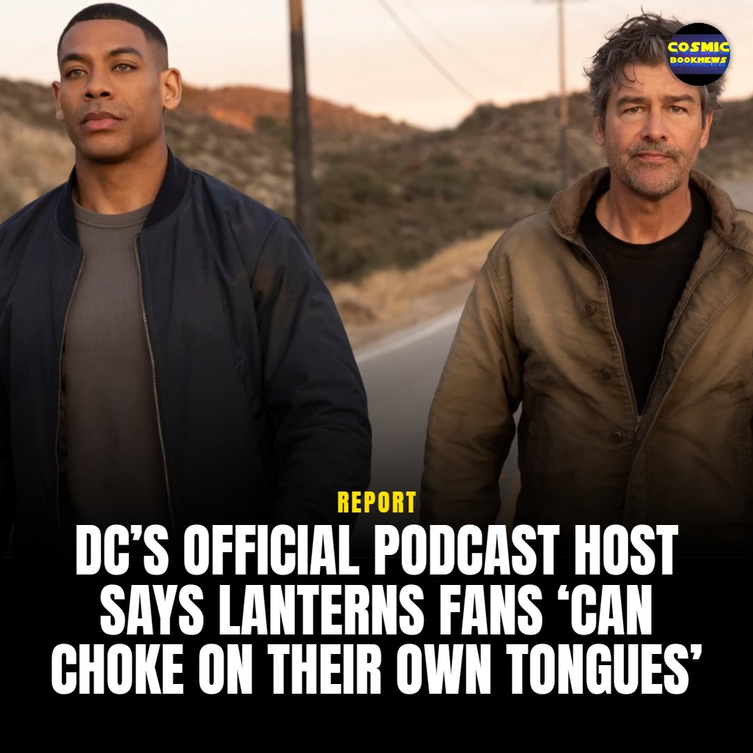 cosmicbooknews's tweet photo. One of the hosts of DC’s official podcast is going viral for what he said about Lanterns critics.

Coy Jandreau, who co-hosts DC Studios Showcase: The Official Podcast, went off during a Reel Rejects discussion about the backlash to the finale.

“They can choke on their own tongues, dude.”

Then he went further:

“They’re not worth living and we’re overpopulated.”

Jandreau also called people online “embarrassments to carbon” and said there are “a lot of people that just shouldn’t… be.”

At another point, he joked about whether he would save someone from drowning if he thought they were an idiot.

"Maybe."

The comments came while he and Greg Alba were responding to people attacking Alba over his take on Hal Jordan and the Lanterns finale.

The clip is now spreading across X, with one viral post asking whether an official DC podcast host just said he wants Lanterns trolls dead.

This comes while the Lanterns backlash is still rolling, the show has the lowest Rotten Tomatoes fan score of any James Gunn DC project, and Clayface is already facing boycott calls.

CBN has reached out to HBO Max, DC Studios, and Skydance for comment.

more: https://t.co/rGaoARHhGD