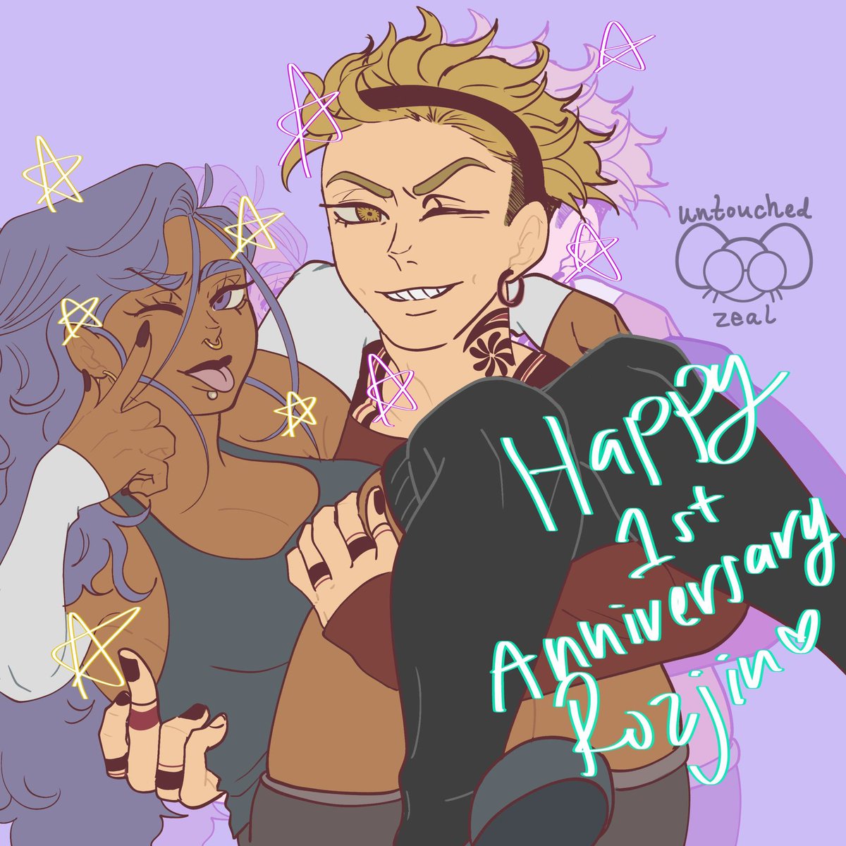 untouchedzeal's tweet photo. 10/13 is Rozjin’s Anniversary! This day last year I officially created Rozé and also started shipping Rozé with Enjin! 

I’m so happy I found Gachi and created Rozé <3 

HAPPY ANNIVERSARY TO ROZJIN

#ocxcanon #rozjin #gachioc https://t.co/CtLQX5iTTZ