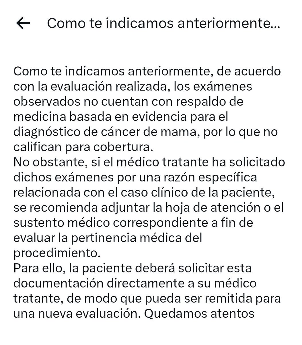 perfecperu's tweet photo. @OncosaludAuna @RimacSeguros @SuSaludPeru @Defensoria_Peru Al parecer Rimac está aplicando criterios de atención similares a la de los hospitales públicos y duda de la prescripción médica de los doctores de Oncosalud. Finalmente obligan a coordinar con doctores de Oncosalud cuando el contrato de seguro de salud es con Rimac https://t.co/bkayWrYQcI
