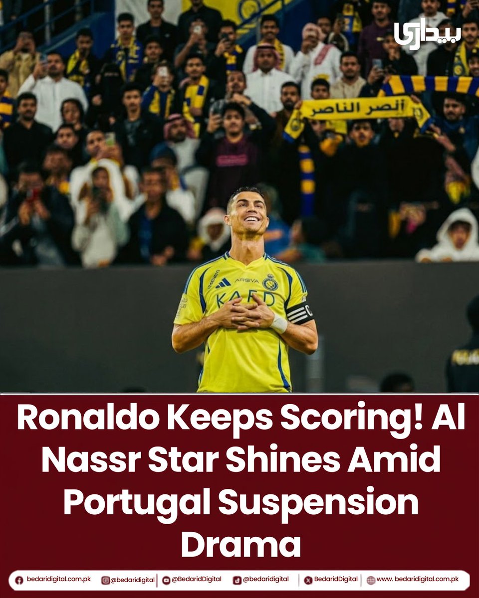 BedariDigital's tweet photo. Ronaldo Keeps Scoring! Al Nassr Star Shines Amid Portugal Suspension Drama Cristiano Ronaldo answers the pressure on the pitch with another goal as Al Nassr beat Neftchi Fergana 3-1 in the AFC Champions League Elite.Cristiano Ronaldo is letting his football do the talking. Despite uncertainty surrounding his future with Portugal’s national team, the 41-year-old superstar continued his impressive club form by scoring in Al Nassr’s 3-1 victory over Uzbekistan’s Neftchi Fergana on Monday.
for more:https://t.co/oZ7XNX0kjK
@Cristiano @AlNassrFC_EN