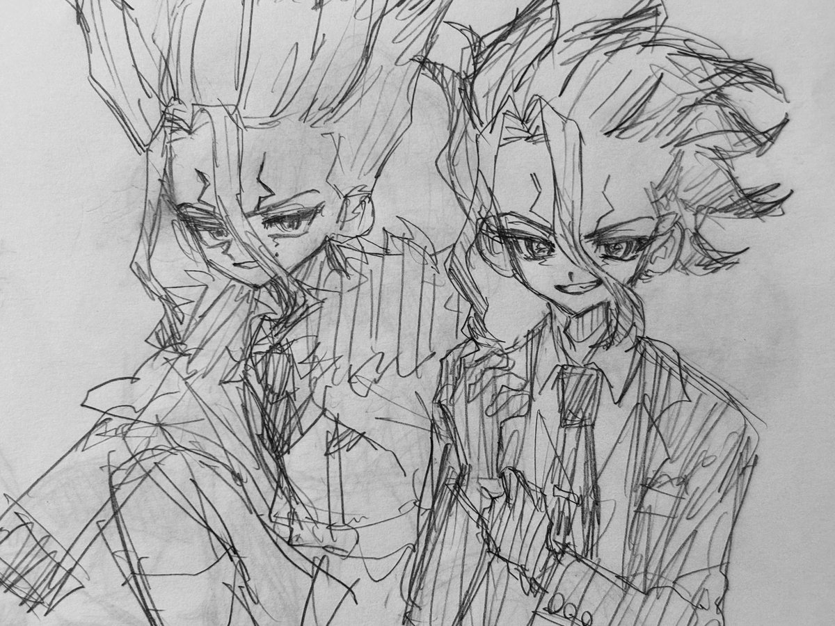 10oshilove0's tweet photo. 千空らくがき https://t.co/GkCHNyJvE0