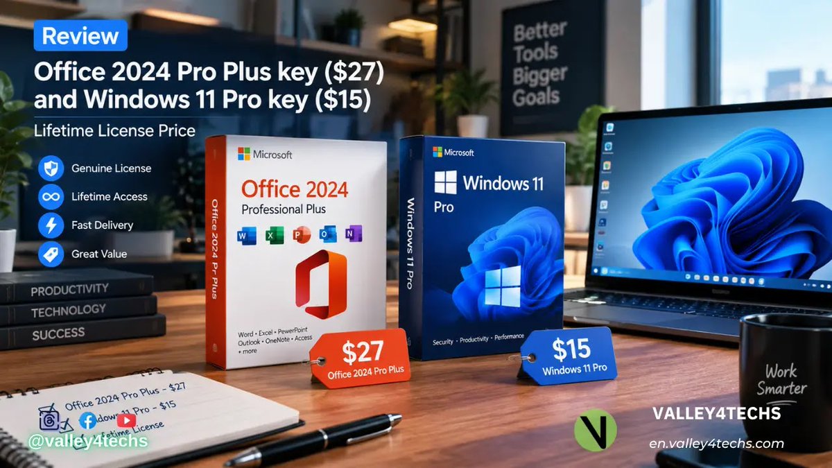 valley4tech's tweet photo. Office 2021 loses security updates today.

Office 2024 is covered until Oct 2029, but Microsoft only supports it on Windows 11.

Cheap keys, the support trade-off, and who should skip them: full breakdown in the first comment. https://t.co/ceDusRkfRp