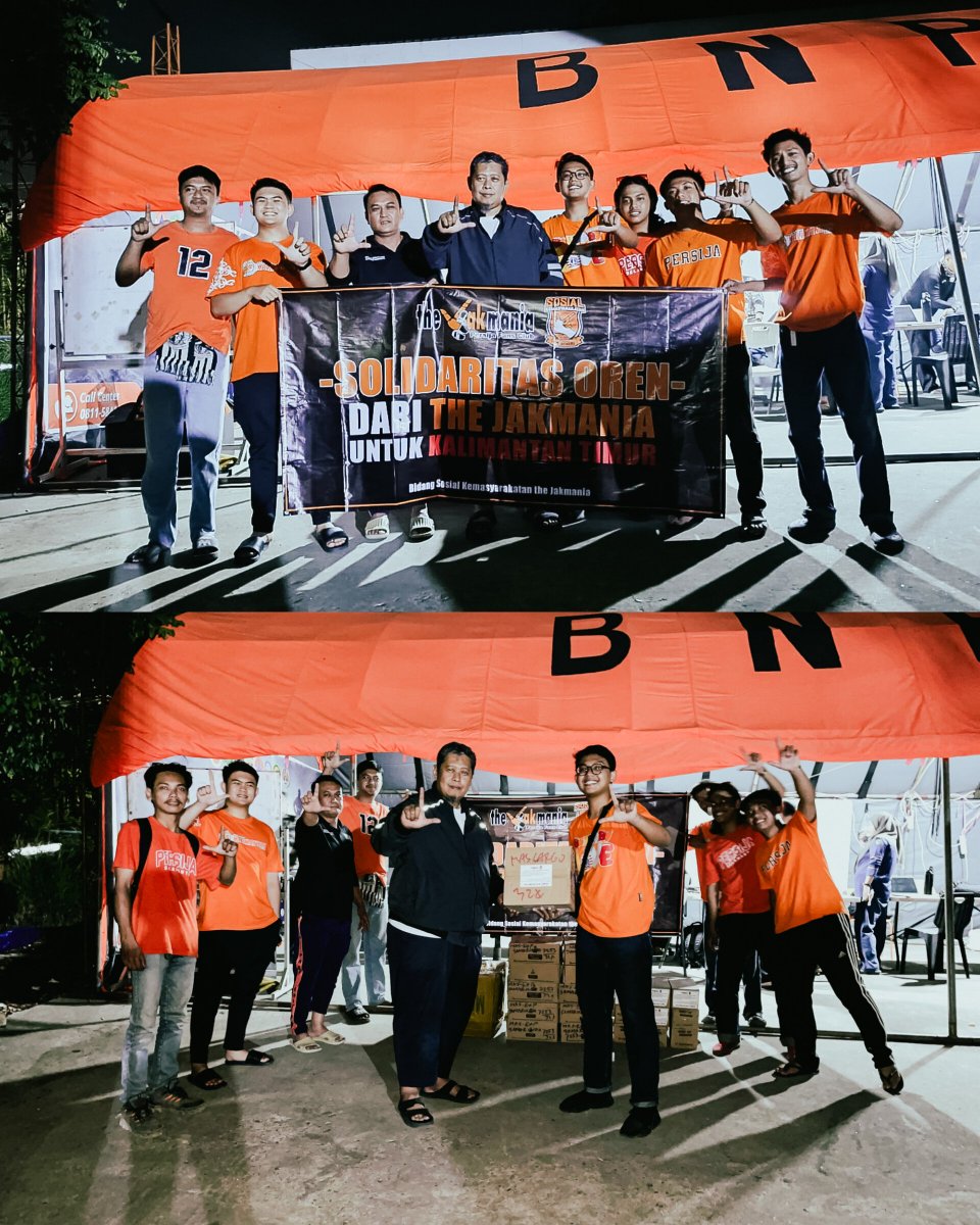 InfokomJakmania's tweet photo. Mulai dari Palembang hingga Kalimantan, the Jakmania menyalurkan bantuan donasi secara langsung berupa masker, oxycan, susu, air mineral, hingga vitamin. Bantuan ini ini ditujukan kepada saudara-saudara kita di Palembang dan juga berbagai wilayah Provinsi Kalimantan yang terdampak Karhutla. 

Pengurus Pusat the Jakmania mengucapkan terima kasih kepada seluruh teman-teman yang sudah ikut berdonasi dalam aksi solidaritas oren untuk saudara-saudara kita di Palembang dan Kalimantan. Semoga dengan apa yang sudah kita donasikan bisa meringankan sesama. 🧡
 
#PersijaSelamanya