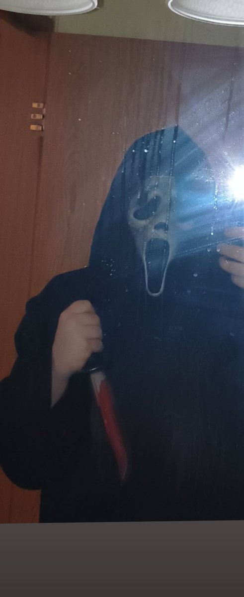 NikkinJJercv's tweet photo. can I chase you? if I catch you, it's all fair game though... I might poke you 🤭🫶🏼 
#maskkink #ghostface #nsfwtwt #halloween #tgirl https://t.co/tGKgURXZvR