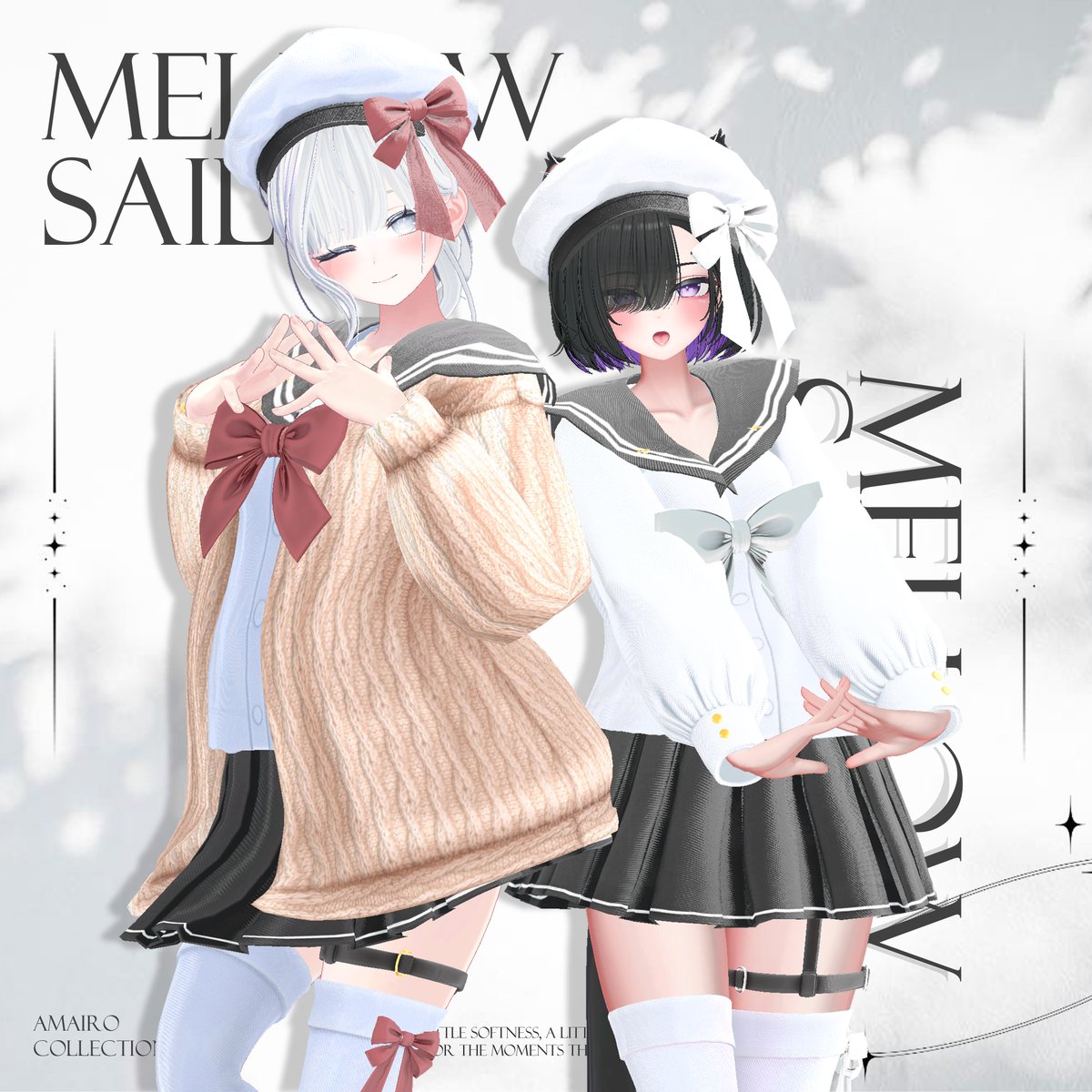 Amairo_Booth's tweet photo. 🌸✨ OPEN SALE!! ✨🌸

🎀 Mellow Sailor 🎀
🔥 本日限定・スペシャルセール！

💗 単品 1000 → 700 → 490 JPY
💗 Full Set 3500 → 1300 → 790 JPY

🎁 RT＆フォローで3名様にFull Setをプレゼント！
❤️ いいね50ごとに当選者+1！

🔗：https://t.co/ksLgSZAOHe

#VRChat #VRC #amairo_Booth https://t.co/VHjVtVMVBr
