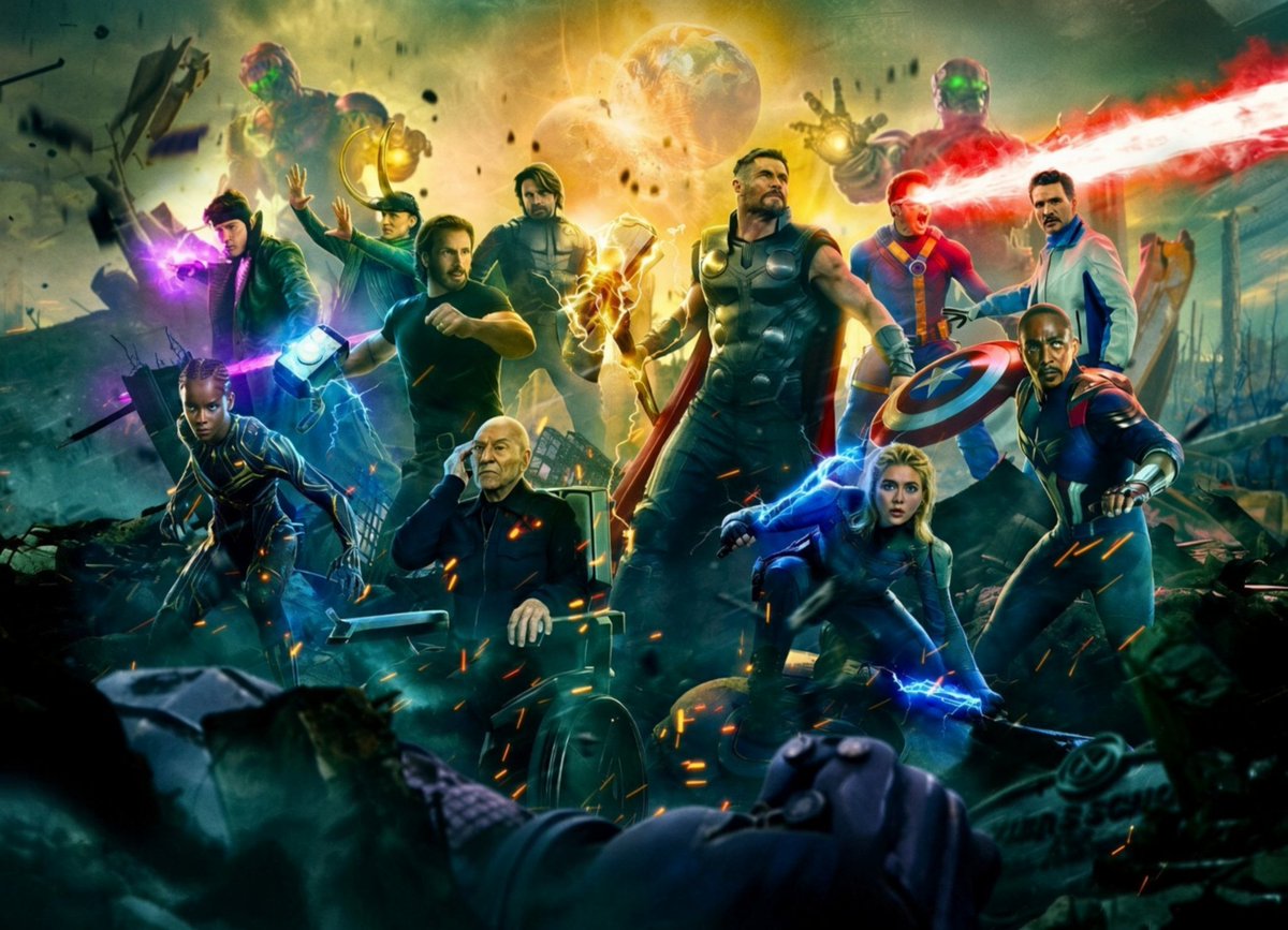 memes_from_mars's tweet photo. Why tf there is no Hulk in  Avengers Doomsday poster??😭 Is he actually going to fight for Dr Doom??💀 https://t.co/1DFTwamUdd