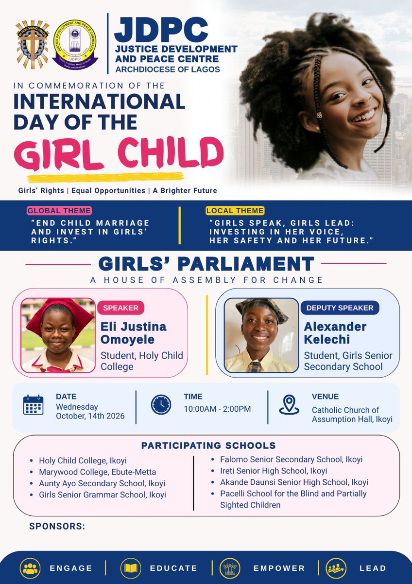 DrFolaseye's tweet photo. I will be speaking tomorrow at the
International Girl child day program @  Church of Assumption Ikoyi

Today, I dedicate my tweet to young girls between ages of  4yrs -16yrs old , parents just take note and help influence a girl child rightly. 
A major problem among girls is lack of mentors and poor society .

The power of mentoring the girl child from an early age.

I am here not just as a medical doctor and an ENT and Head and Neck Surgeon, but also as someone whose life was influenced by a simple encounter with a woman who may not even realise the impact she had on me.

When I was just twelve years old.

At that age, I became ill with malaria and was receiving treatment. During my treatment, I encountered a beautiful female doctor wearing a white coat.

I remember looking at her with admiration. There was something about her appearance, her confidence and the way she carried herself that caught my attention.

She noticed me looking at her, smiled warmly, and walked up to me.

She asked, “Hello, how old are you?”

I replied, “I am twelve years old.”

Then I told her something that would remain with me for the rest of my life. I said, “I like your job. How can I become like you?”

She smiled and said, “You have to work hard, read a lot, and one day, you too can become like me and wear this white coat.”

I looked at her and asked, “Is that all I need to do to wear this white coat?”

She said yes, smiled, and gave me a hug. She encouraged me to look for her whenever she came around again.

I told her I would love to see her again because I wanted to wear that white coat.

That may have seemed like an ordinary conversation to her, but to me, it was extraordinary.

That white coat became a symbol of a dream.

Her words planted a seed in my heart. As I grew older, that seed remained alive. It strengthened my desire to study medicine, and eventually, I became a medical doctor.