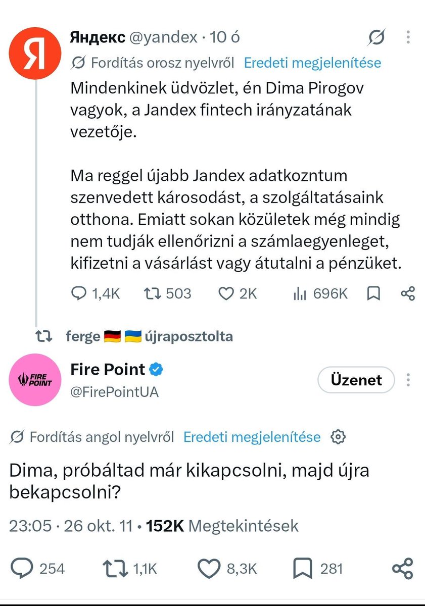 NAFO_Hungary's tweet photo. Jó reggelt mindenkinek! Kivéve a vatnikoknak és a hutnikoknak.

Yandex 🔜 exYand. 😊 https://t.co/zcUuuNbfhq