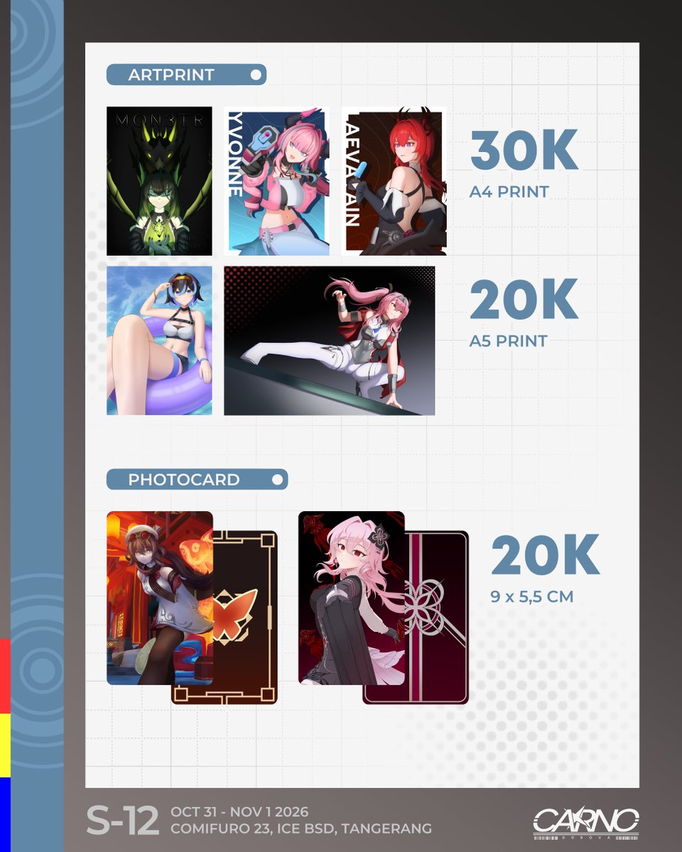 CarnoDorova's tweet photo. [Reshare are very appreciated!]

My catalogue for Comifuro 23
S-12 on both days, 31 Oct -1 Nov 2026

#Comifuro23 #CF23 #CF23catalogue https://t.co/6AiN7o8hjH