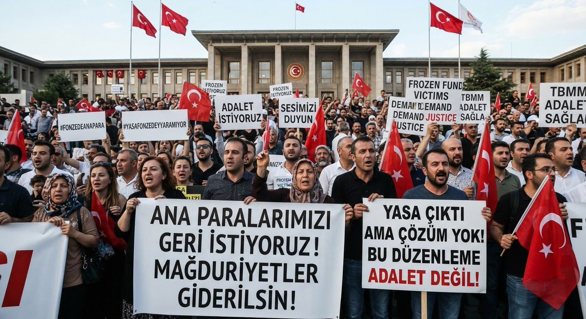 keniross10's tweet photo. Fonzedeler ana paralarını kurtarmak, mağduriyetlerinin giderilmesini ve hak ettikleri adaleti istiyor! Çıkarılan yasalar sorunları çözmekten uzak, sesimizi duymayanlara sesleniyoruz: Bu düzenleme sorunları çözmüyor!

#FonzedeANAPARA #YasaFonzedeyeYaramıyor https://t.co/Oo0KXvP63W