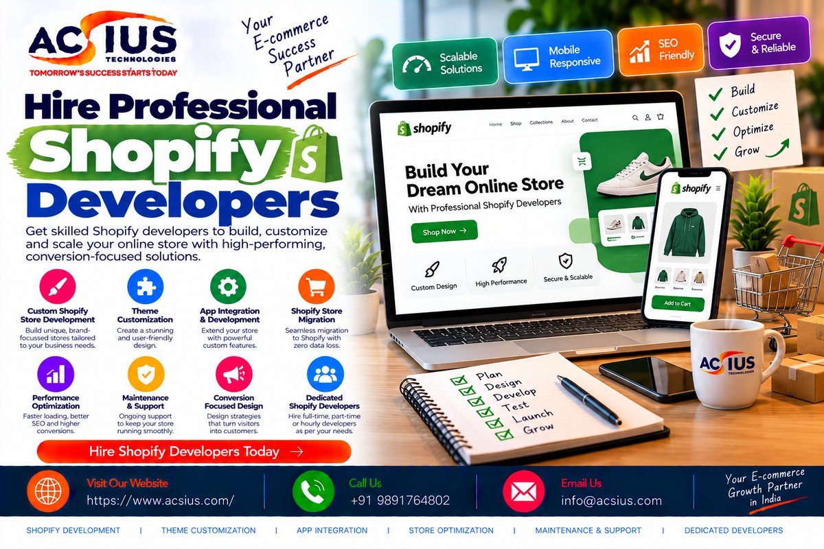 acsius's tweet photo. Your Shopify store doesnโt need more apps.
It needs better code.
Pro Shopify developers fix:
๐ Cart & checkout drop-offs
โก Slow page speed
๐ Messy app clutter
๐ค Product data for AI search
๐ https://t.co/6mt2W63gg7
#Shopify #ShopifyDeveloper https://t.co/lsI00yVK2e