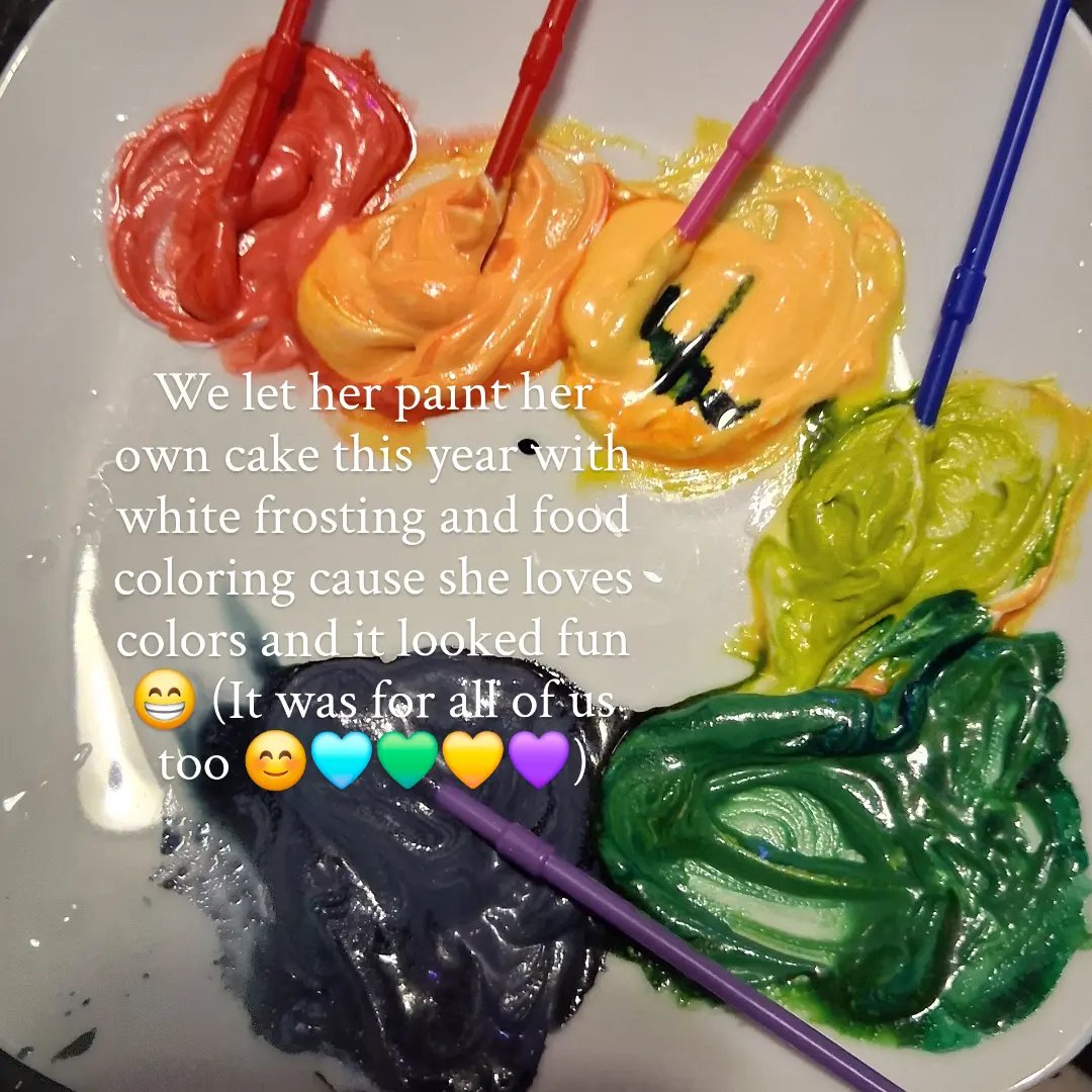 OneOfAKindMind2's tweet photo. Late bday post of Boogies 3rd bday! 💛😊✨️🎨 We decided to let her paint her cake with white frosting, food coloring and plastic paint brushes from Dollar Tree 😊 this was actually really fun! 😁
#happybdayboogie #bdayart #cakeart #cake #babycakeideas https://t.co/mOclsBJHGp