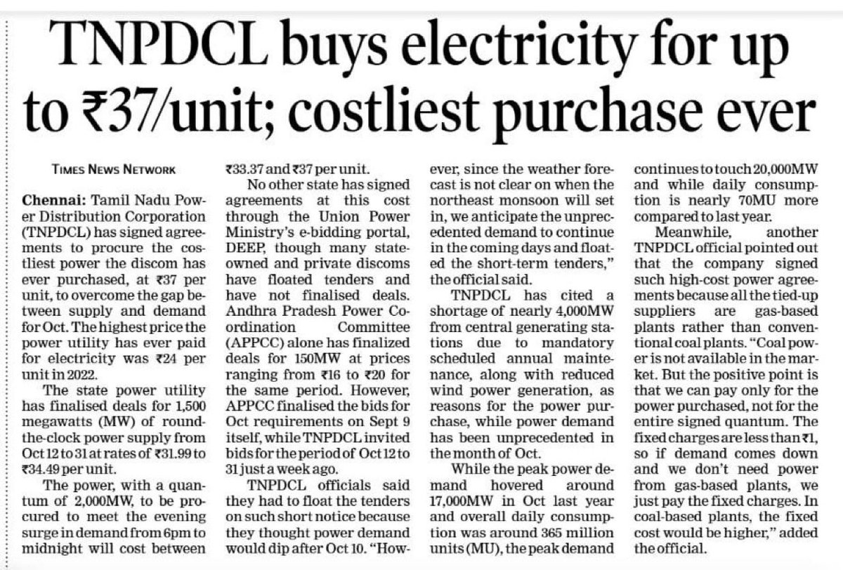 P_avithra_'s tweet photo. Completely nonsensical🫩

What the hell are you thinking, bro @CTR_Nirmalkumar? Previously, DMK failed to ensure transparency in all fields, exactly why the government changed. But now, what’s happening ain’t a fair at all.

Procuring electricity upto 37 rupees, will increase the financial burden on the government without any revenue increase, later reflecting in higher electricity bills for sure. 

What a idea man👍 @CMOTamilnadu @TVKVijayHQ