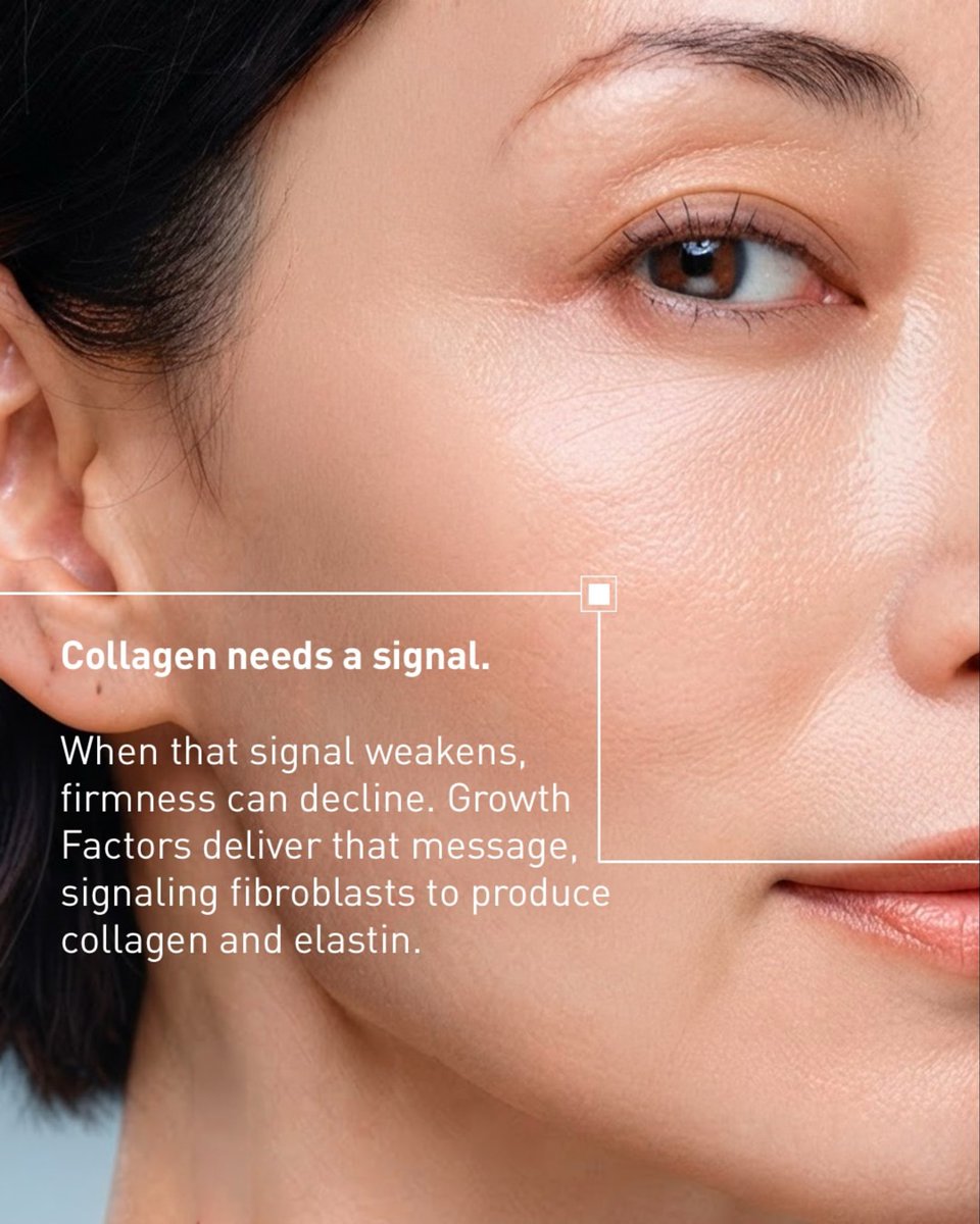 FilorgaSA's tweet photo. What if firmer-looking skin starts with restoring the right biological signals?

Growth Factors help signal collagen production. FILORGA Tightening Lifting Serum combines 7% peptides and micro-growth factors with NCEF and hyaluronic acid to support firmer-looking skin. https://t.co/DbYOxYgSYm
