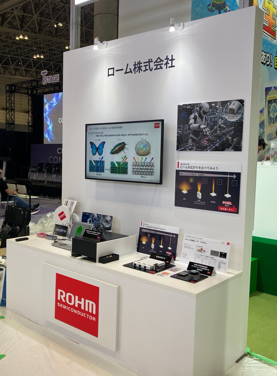 ROHM_JP's tweet photo. ＼ #CEATEC2026 に出展します📢／

未来のセンシングを切り拓く新たな光源技術
「PCSEL」を載せたLiDARを、デモ展示！

📅10月13日（火）～16日（金）
📍幕張メッセ Hall 6／6H002（JEITA半導体フォーラムブース内）

物体の距離や形状を捉えるセンシング技術を、ぜひ会場でご体感ください！

さらに、ローム社員がセッションにも登壇🎤
「次世代人材クロストーク」
📅10月14日（水）15:30～17:00
📍展示ホール6 Tステージ （TS）
🔗https://t.co/QfNsDEwVGL
 
「KOSEN×半導体エンジニア・キャリアセッション」
📅10月16日（金）12:45～13:45
📍展示ホール6 Tステージ （TS）
🔗https://t.co/FfjJS5isyR

幕張メッセでお待ちしています！