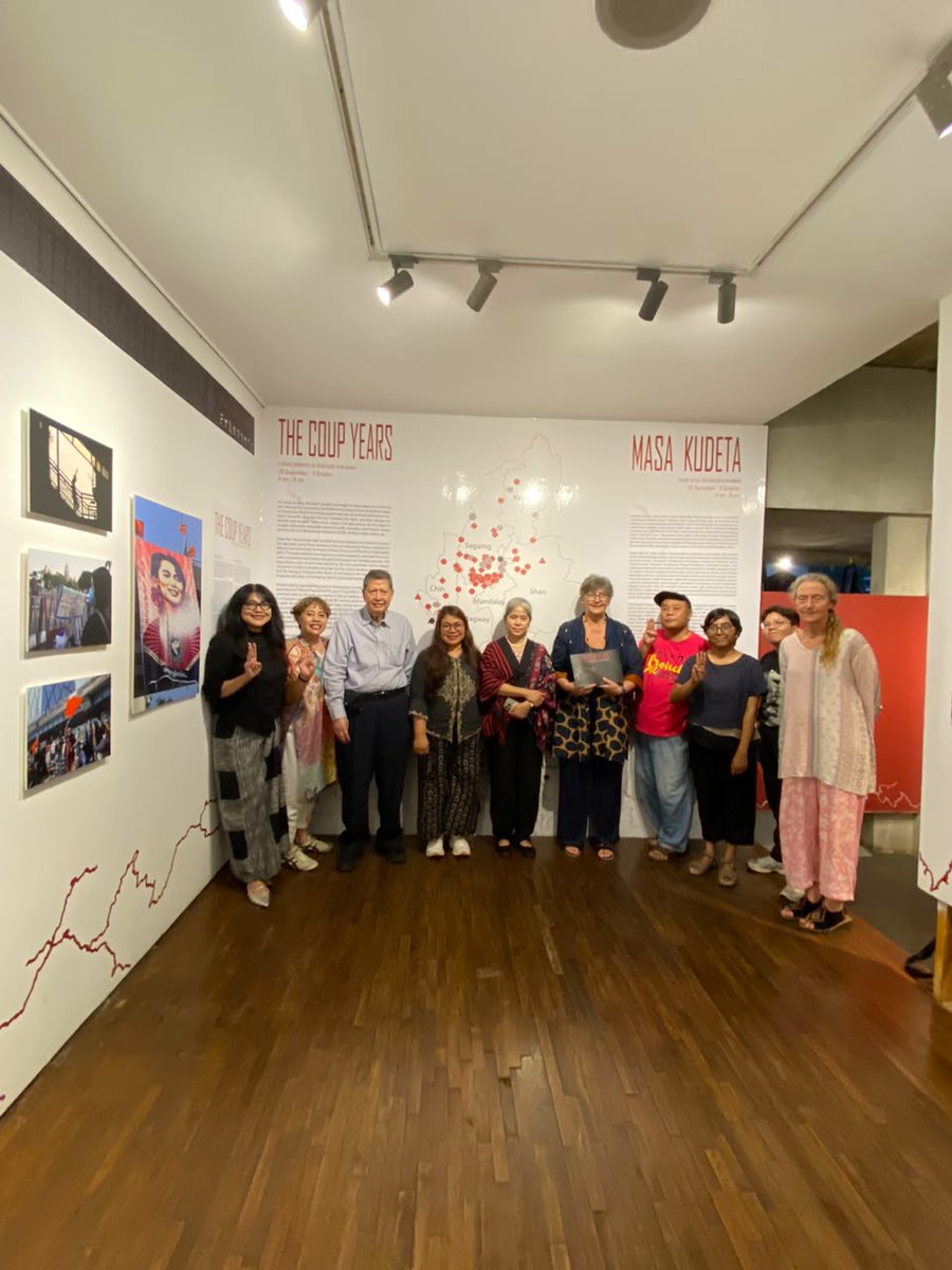 SEAJunction's tweet photo. 📸 After two weeks of exhibitions, screenings, and discussions, The Coup Years: A Visual Chronicle of Resistance in Myanmar has come to a close. Thank you to our partners, photographers, speakers, artists, and visitors for making this exhibition possible. 💚  
#SEAJunction https://t.co/nPC0Lh7vLW