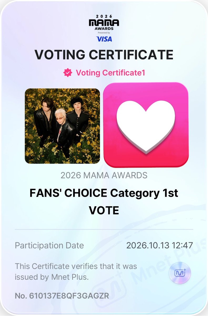 ntpinkn's tweet photo. I vote #BIGBANG for Fans’ Choice Male #2026MAMAVOTE https://t.co/c7hWJkFlAL