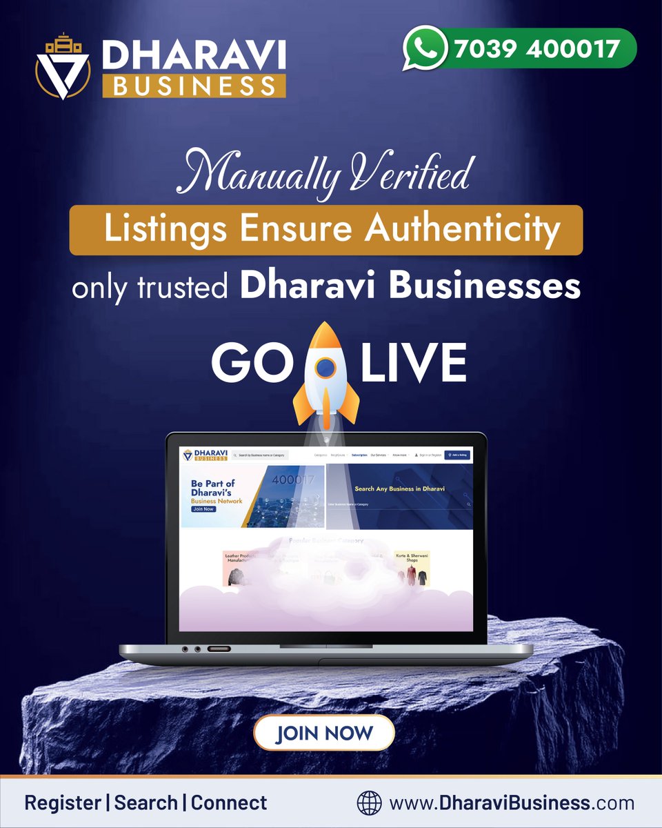 dharavibusiness's tweet photo. धारावी के भरोसेमंद कारोबार अब एक ही जगह! 🚀
Dharavi Business पर पाएं manually verified listings—��पने व्यवसाय को जोड़ें, खोजें और नए ग्राहकों से जुड़ें।
आज ही जुड़ें: https://t.co/xuUECJnJb2
📲 WhatsApp: 7039 400017
#DharaviBusiness #SupportLocalBusiness #Dharavi https://t.co/MVN3PyDJa5