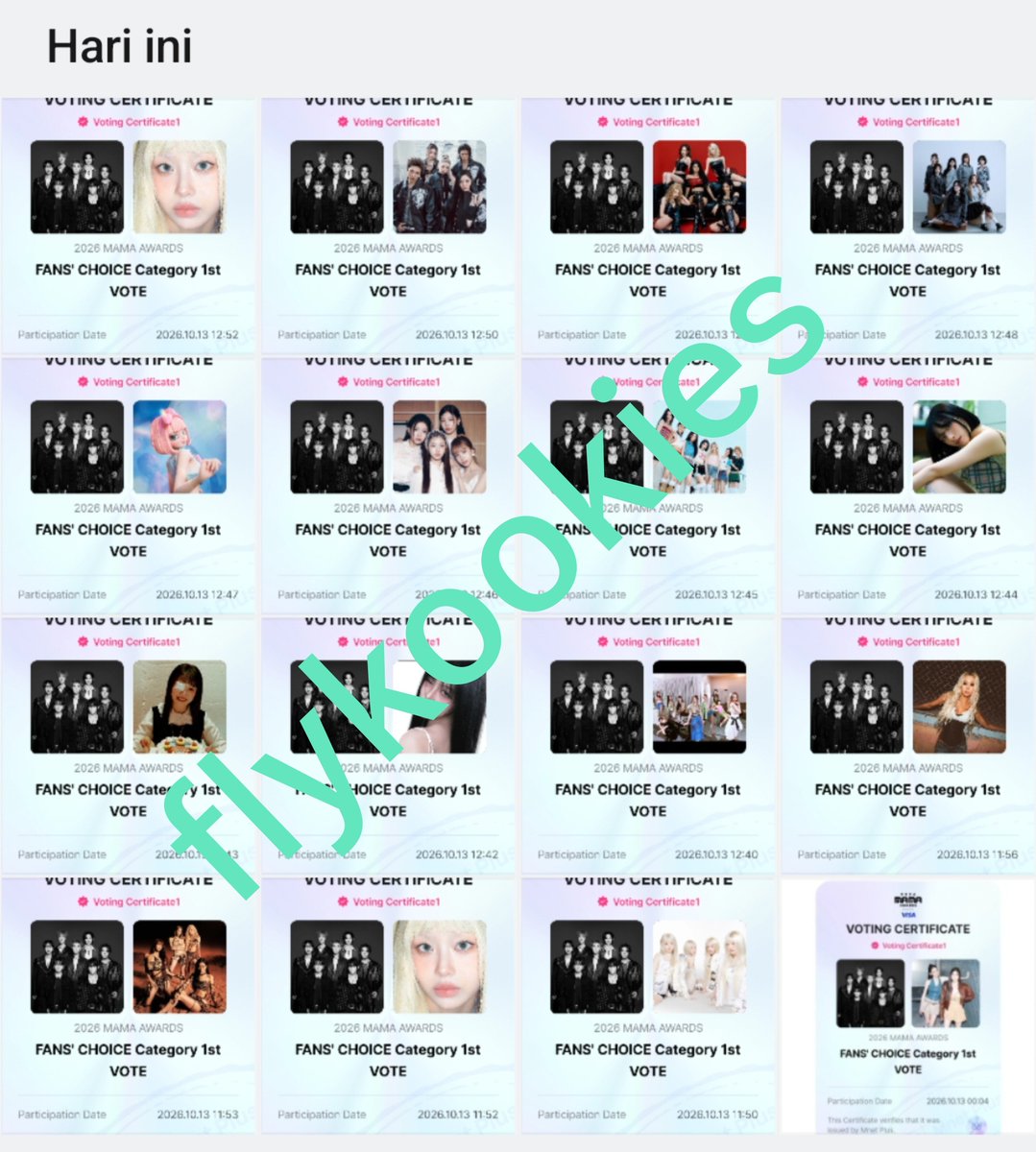flykookies's tweet photo. Siapa yang udah vote hari ini acungkan tangan ✋🏻 https://t.co/EXkM3fAoYq