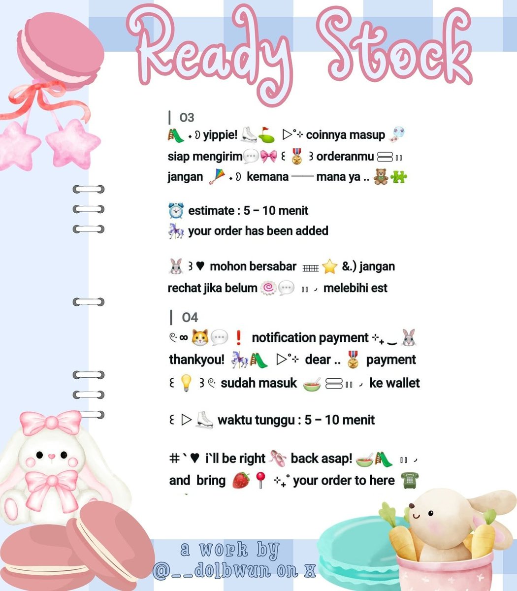 __dolbwun's tweet photo. 💭 heLo bess! help repost? gomawo ᐢ. .ᐢ
ㅤㅤㅤ
upi ada bawain 4 🥣 wording ready stock
꒰ 🐰 ꒱ siap take 🛒 for  AFTER   PAYⓂ️ENT
needs iaa ⊹ ࣪ ໒꒱ 🌞⛳️ PRICE : 4.5OO/each
📮 ˖ 𖠗 you can take this by dm or tele ★🔍

⭐️ #bealanjaㅤ https://t.co/1anabbocTb
