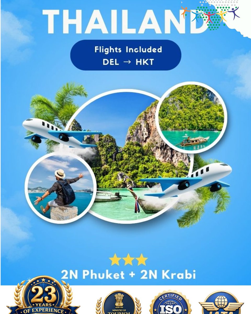 albinche's tweet photo. Thailand Getaway: Phuket &amp; Krabi

4 Nights / 5 Days from Delhi with flights, 2 nights in Phuket, 2 nights in Krabi, island tours, daily breakfast, transfers and 4-star stays. DM for prices, dates and itinerary. RM Travels &amp; Tours, 23+ years of https://t.co/ekicC6wNqo