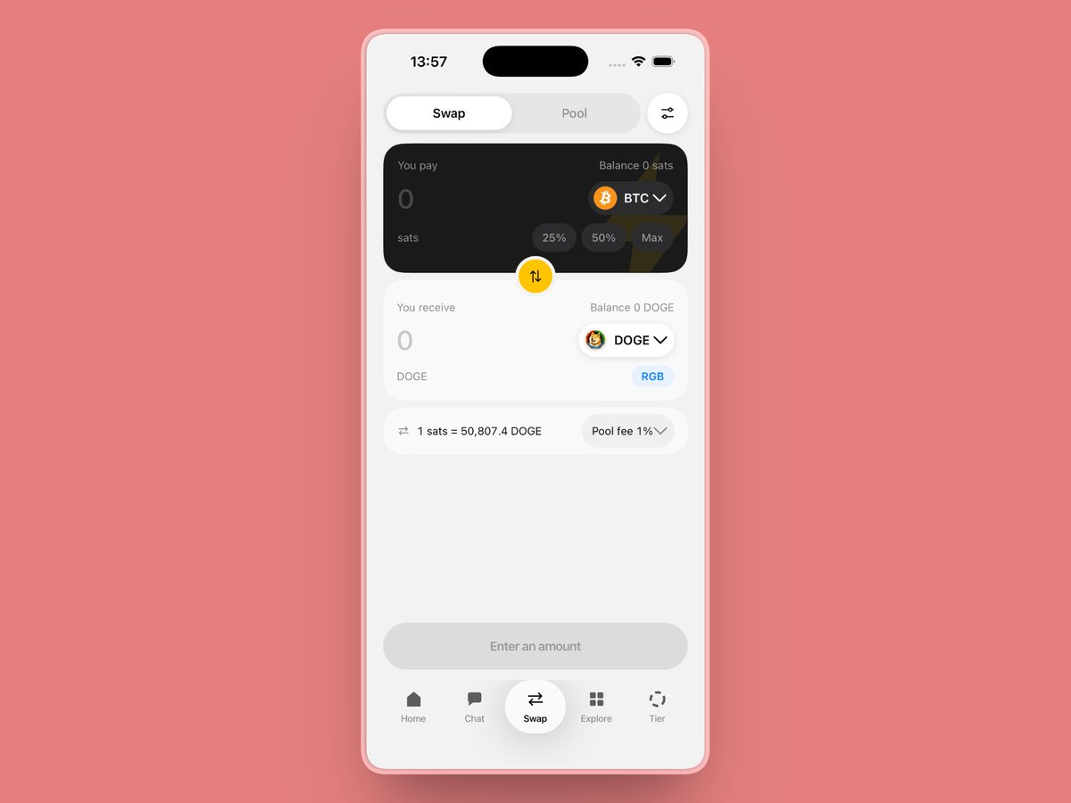 voutwallet's tweet photo. Tried a Lightning swap in VOUT yet?

Check the supported #RGB pairs in the app and start with a small amount.

Questions along the way? Reply here.

https://t.co/KSjnYxTeKJ https://t.co/isuY3RCMcp