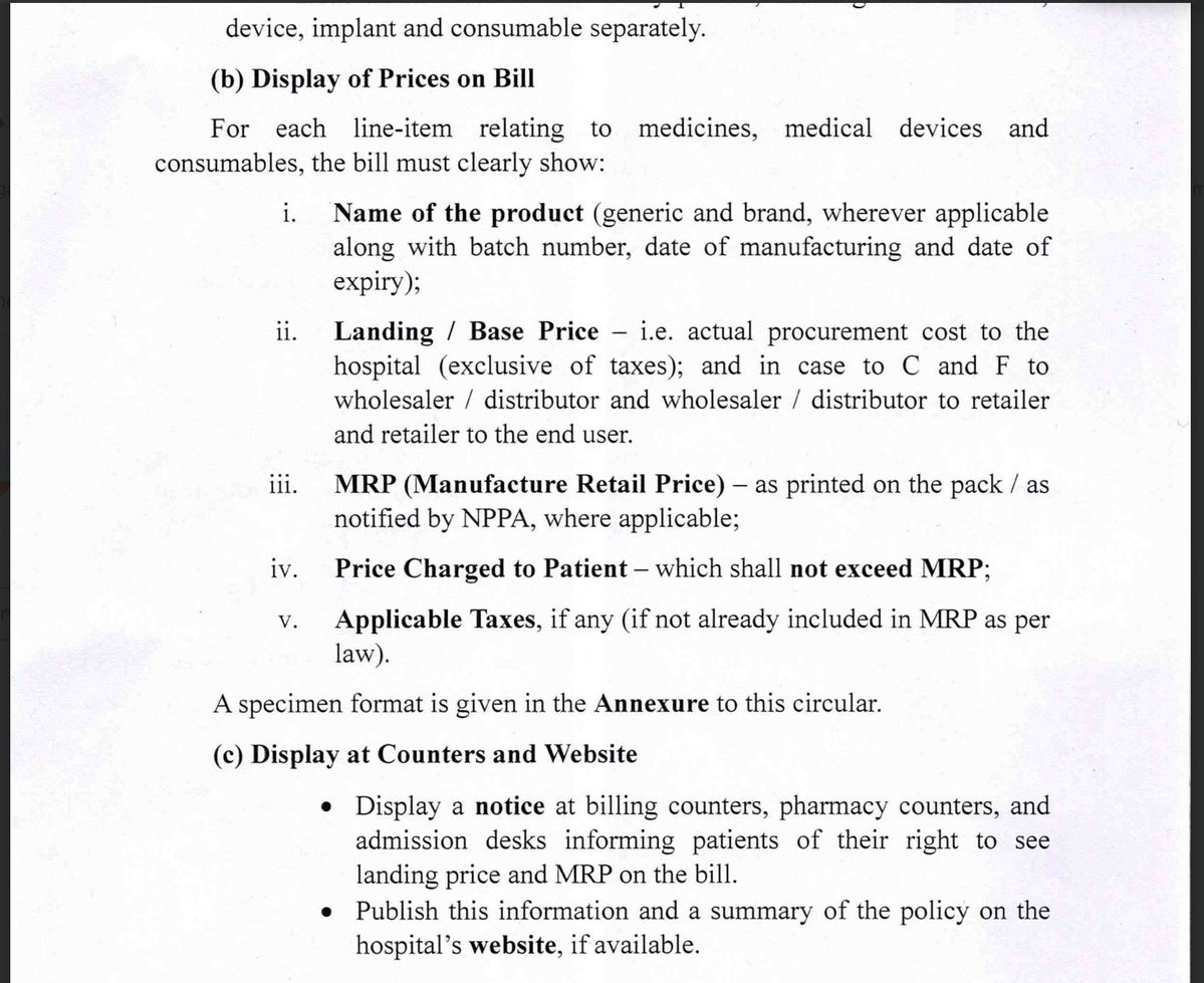 RemaNagarajan's tweet photo. WOW!
Revolutionary IF implemented👇
Karnataka FDA orders "Mandatory display of Landing/ Base Price and MRP on bills for medicines, medical devices and consumables in all hospitals and healthcare institutions" and itemised billing
Will hospitals obey or lobby to scuttle this? https://t.co/UJKX10wahy