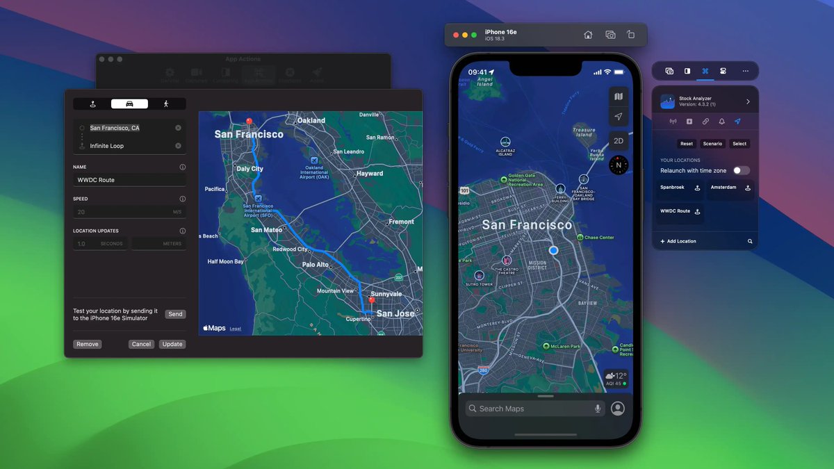rocketsim_app's tweet photo. Testing GPS routes in the Simulator shouldn't mean recreating the same path by hand.

RocketSim lets you save single coordinates, driving routes, and walking routes, then run them again when debugging location changes. https://t.co/kOFRDldKEj