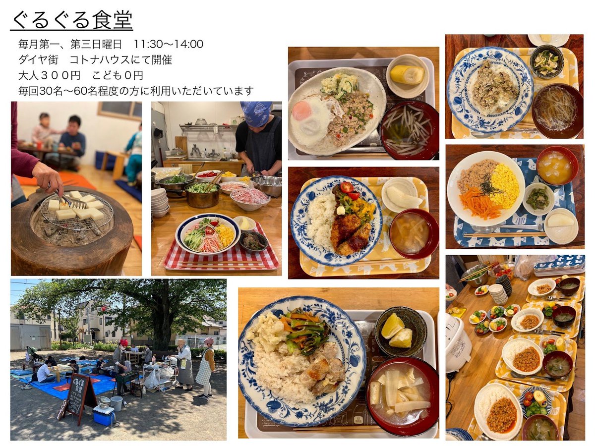 mintsuna2026's tweet photo. みんなつながるフェスまであと4日！

参加団体紹介：ぐるぐる食堂
コロナ禍で学校や公共施設が使えない中、子どもたちが気兼ねなく来れる居場所として、ダイヤ街商店街の「コトナハウス」で食堂をはじめました。元気な子どもたちの声を聞くことがボランティアにとってもリフレッシュになっています。 https://t.co/FB8dvn08Hk