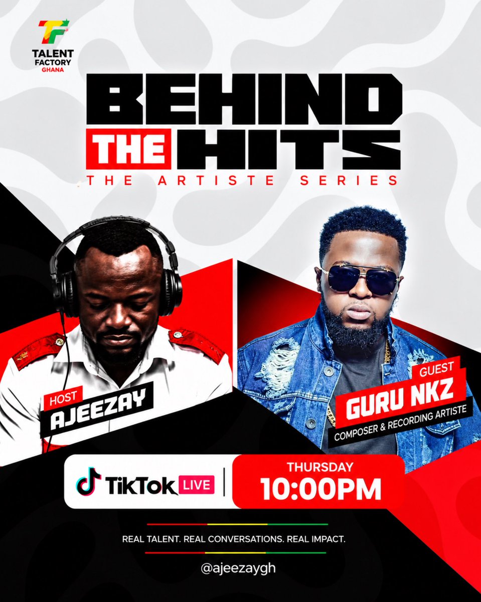 ajeezayGH's tweet photo. You don’t wanna miss this on Thursday!! @gurunkz is on my people!!!  Back to back commercial hits &amp; conversations!! https://t.co/1xzxIu5hzY